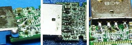 Поврежденная плата USB накопителя